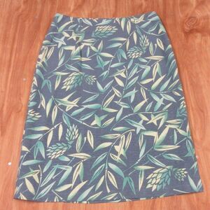 TOMMY BAHAMA Tropical Hawaiian 100% Silk Skirt Womens Sz 14 Fully Lined Side Zip
